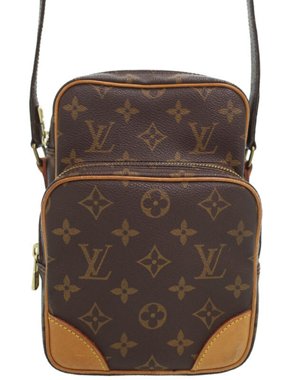 Louis Vuitton Monogram Amazon Shoulder Bag Canvas Leather Brown